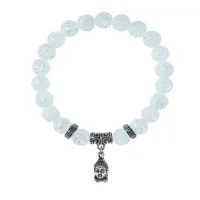 Браслет Будда (защита, духовное развитие), Сахарный кварц BSPE-20-2074