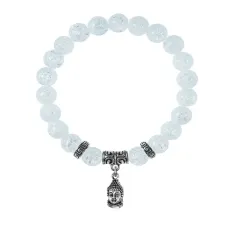 Браслет Будда (защита, духовное развитие), Сахарный кварц BSPE-20-2074
