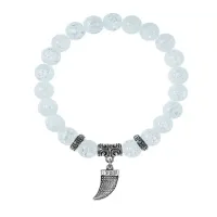 Браслет Клык (сила, мужество, воля, энергия), Сахарный кварц