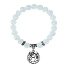 Браслет Подкова (Счастье), Сахарный кварц BSPE-20-31