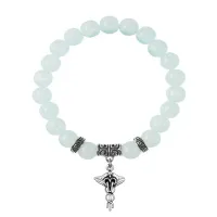 Браслет Кадуцей (здоровье, бизнес, гармония), Лунный камень BSPE-22-33