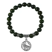 Браслет Волк (защита, сила, победа), Змеевик BSPE-23-07