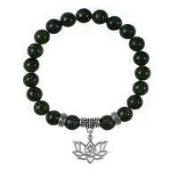Браслет Лотос и Ом (гармония и развитие), Змеевик BSPE-23-30