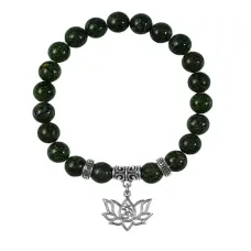 Браслет Лотос и Ом (гармония и развитие), Змеевик BSPE-23-30