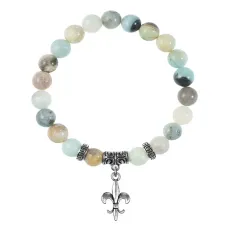 Браслет Королевская лилия (достоинство, власть, успех), Амазонит BSPE-25-04