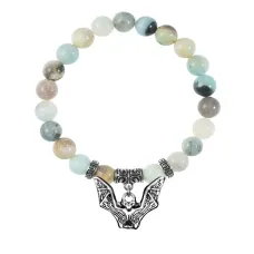 Браслет Летучая мышь (защита, счастье, успех), Амазонит BSPE-25-12