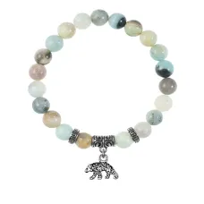 Браслет Медведь (защита, сила, победа), Амазонит BSPE-25-19