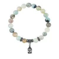 Браслет Будда (защита, духовное развитие), Амазонит BSPE-25-2074