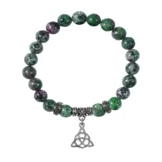 Браслет Трикветр (защита и гармония), Цоизит BSPE-26-0069