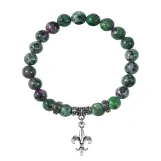 Браслет Королевская лилия (достоинство, власть, успех), Цоизит BSPE-26-04