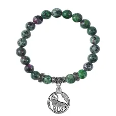 Браслет Волк (защита, сила, победа), Цоизит BSPE-26-07