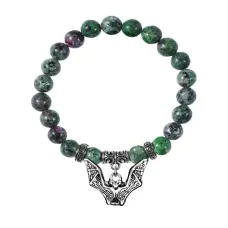 Браслет Летучая мышь (защита, счастье, успех), Цоизит BSPE-26-12