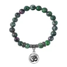 Браслет Ом (защита и духовное развитие), Цоизит BSPE-26-18