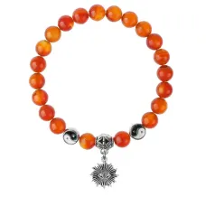 Браслет Глаз (от сглаза и порчи), Сердолик 8мм BSPE1-01-3018