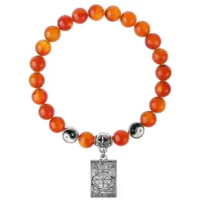 Браслет Таро - Колесо Фортуны, Сердолик 8мм BSPE1-01-3020