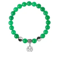 Браслет Лотос (гармония и развитие), Нефрит 8мм BSPE1-02-3005