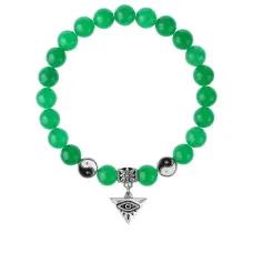Браслет Глаз (от сглаза и порчи), Нефрит 8мм BSPE1-02-3009
