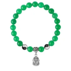 Браслет Фараон (благополучие, процветание), Нефрит 8мм BSPE1-02-3015