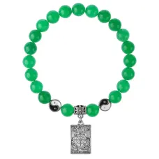 Браслет Таро - Колесо Фортуны, Нефрит 8мм BSPE1-02-3020