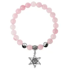 Браслет Глаз (от сглаза и порчи), Розовый кварц 8мм BSPE1-03-3002