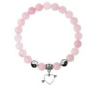 Браслет Сердце (Любовь), Розовый кварц 8мм BSPE1-03-3011