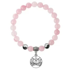 Браслет Лотос (гармония и развитие), Розовый кварц 8мм BSPE1-03-3013