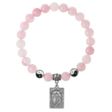 Браслет Таро - Мир, Розовый кварц 8мм BSPE1-03-3019