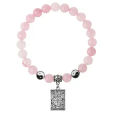 Браслет Таро - Колесо Фортуны, Розовый кварц 8мм BSPE1-03-3020