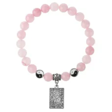 Браслет Таро - Звезда, Розовый кварц 8мм BSPE1-03-3021