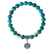 Браслет Глаз (от сглаза и порчи), Хризоколла 8мм BSPE1-04-3018
