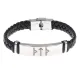 Кожаный рунический браслет Защитный барьер BSKR1-055