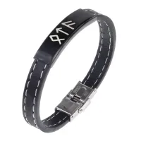 Кожаный рунический браслет Победа, достижение цели BSKR2-056