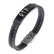 Кожаный рунический браслет Победа, достижение цели BSKR2-056