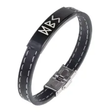 Кожаный рунический браслет Обновление и духовное очищение BSKR2-057