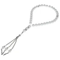 Четки из белого агата, 39 бусин CH043-01