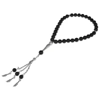 Четки из черного агата, 37 бусин CH043-02