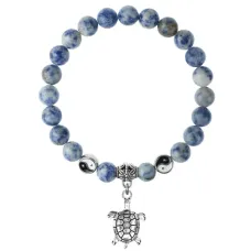 Браслет Черепаха (здоровье и долголетие), Содалит 8мм BSPE1-05-3014
