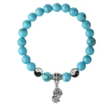 Браслет Пи Яо (богатство и защита), Бирюза 8мм BSPE1-06-3016
