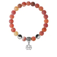 Браслет Лотос (гармония и развитие), Африканский агат 8мм BSPE1-07-3005