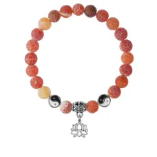 Браслет Лотос (гармония и развитие), Африканский агат 8мм BSPE1-07-3005