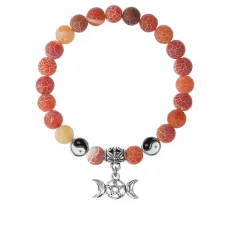 Браслет Знак Богини (магическая защита), Африканский агат 8мм BSPE1-07-3008