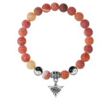 Браслет Глаз (от сглаза и порчи), Африканский агат 8мм BSPE1-07-3009