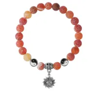 Браслет Глаз (от сглаза и порчи), Африканский агат 8мм BSPE1-07-3018