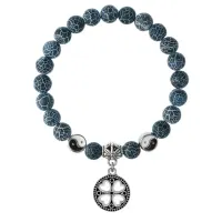 Браслет Клевер (удача, везение), Африканский агат 8мм BSPE1-08-3003