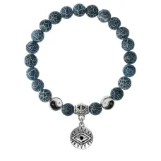 Браслет Глаз (от сглаза и порчи), Африканский агат 8мм BSPE1-08-3007