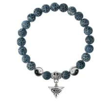 Браслет Глаз (от сглаза и порчи), Африканский агат 8мм BSPE1-08-3009