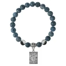 Браслет Таро - Колесо Фортуны, Африканский агат 8мм BSPE1-08-3020