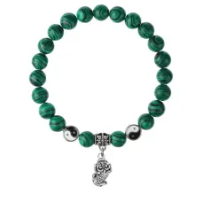 Браслет Пи Яо (богатство и защита), Малахит 8мм BSPE1-10-3016