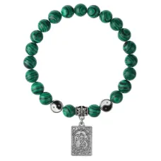 Браслет Таро - Мир, Малахит 8мм BSPE1-10-3019