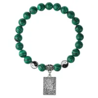 Браслет Таро - Звезда, Малахит 8мм BSPE1-10-3021